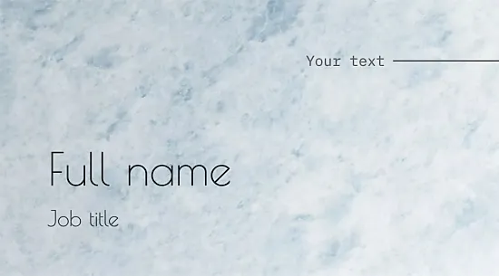 Personal business card template