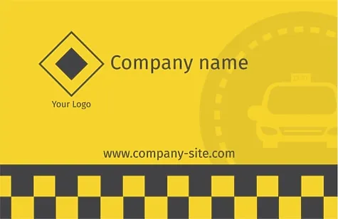 Business card template for taxi service