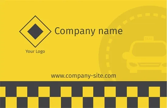 Business card template for taxi service