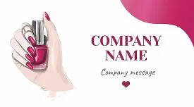 Manicure salon business card template