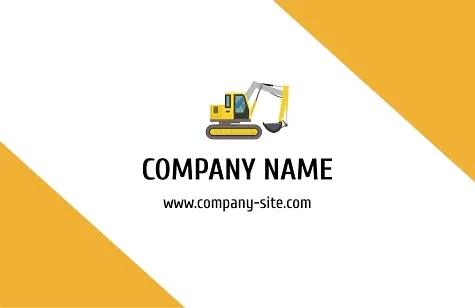 Excavator business card template
