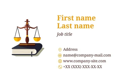 Lawyer's business card template