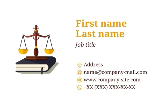 Lawyer's business card template
