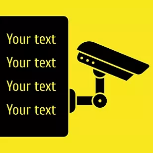 Video surveillance sticker template