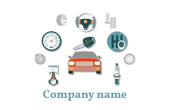 Car service business card template