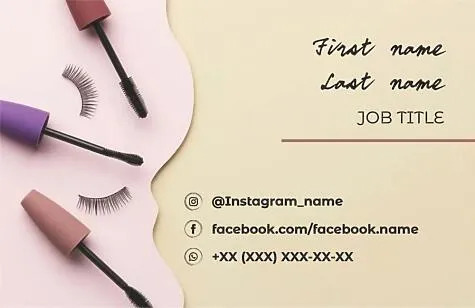 The template of the business card of the master of eyelashes