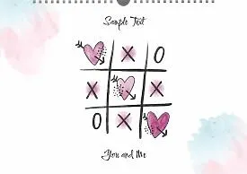 Calendar template for lovers