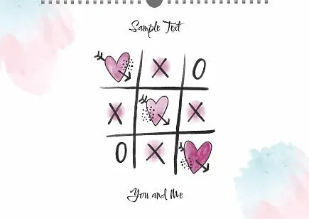 Calendar template for lovers