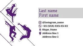 Dance Studio business card template
