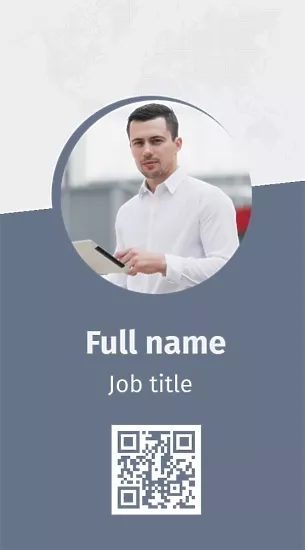 Personal business card template with photos