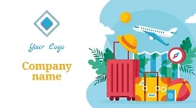 Travel agency business card template