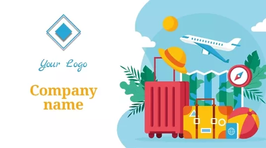 Travel agency business card template