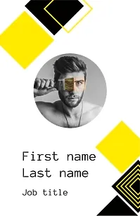 Personal business card template with photos
