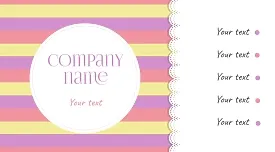 A business card template for a store of goods for newborns