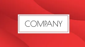 Abstract business card template with a red wave