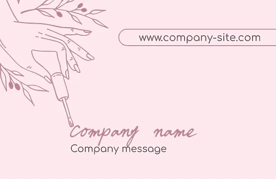 Euro nail salon business card template