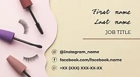 The template of the business card of the master of eyelashes