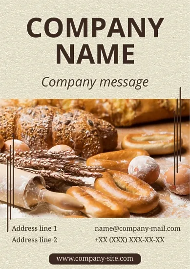 Bakery Advertising Calendar Template
