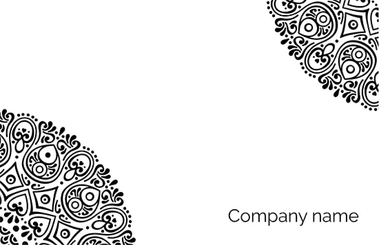 Abstract business card template with patterns