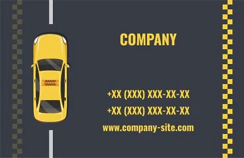 Taxi business card template 