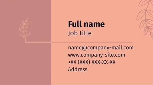 Landscape Designer business card template