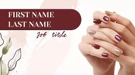 Manicure master's business card template