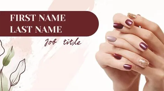 Manicure master's business card template