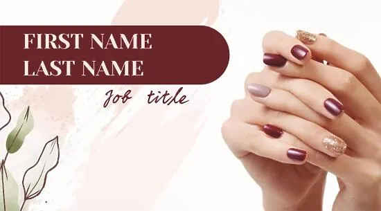 Manicure master's business card template