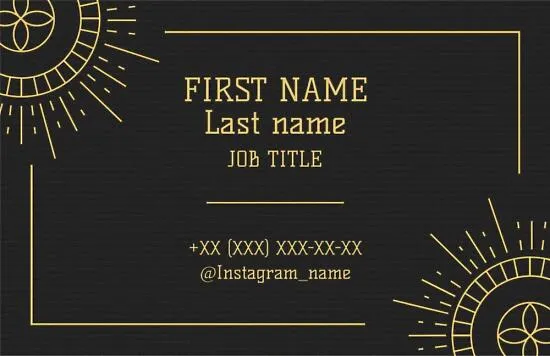 Tarologist's Dark business card template 