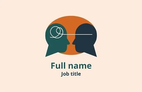 Psychologist's business card template