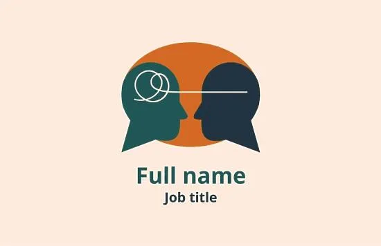 Psychologist's business card template