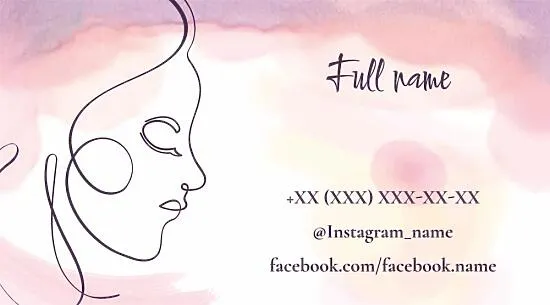 Make-up stylist business card template