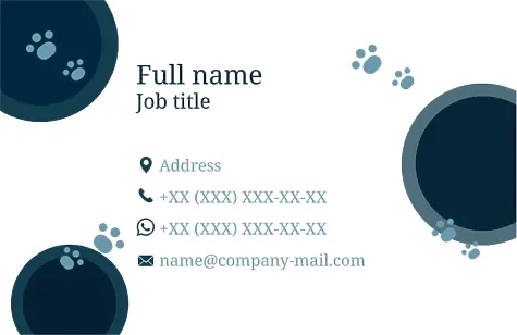Veterinarian's business card template 
