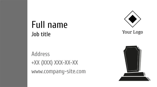 Tombstone Manufacturer's business Card Template