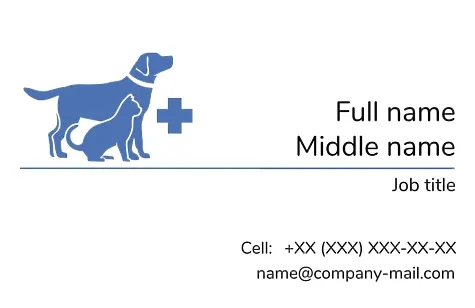 Veterinarian's business card template