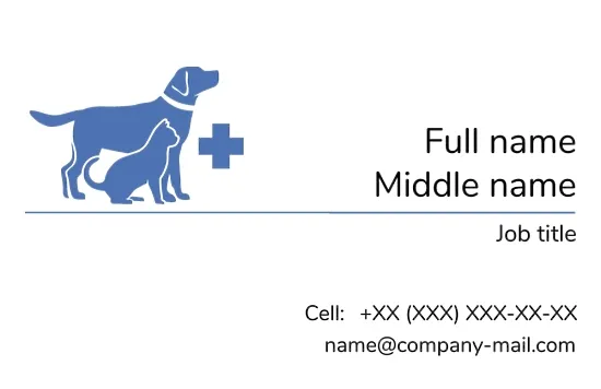 Veterinarian's business card template