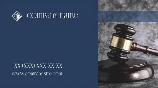 Business card template of a law firm 