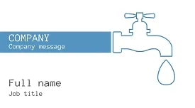 Plumbing business card template