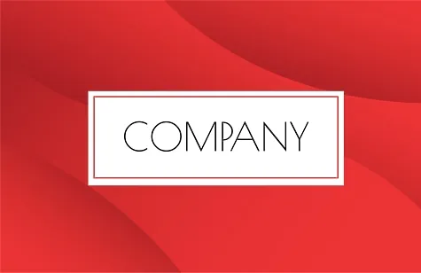 Abstract Euro business card template with a red wave