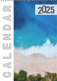 Calendar template with travel photos