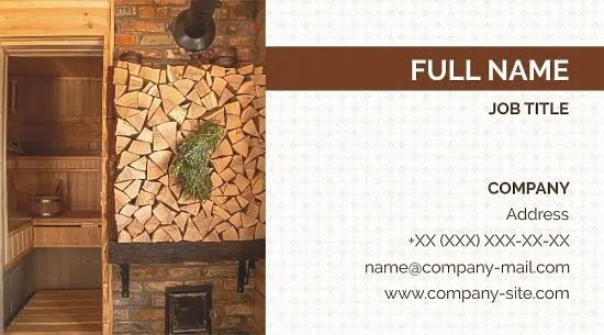 Business card template for baths 