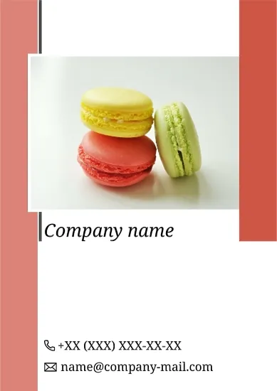 Confectionery Advertising Calendar Template