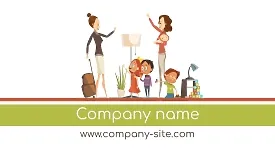 The business card template of the teacher