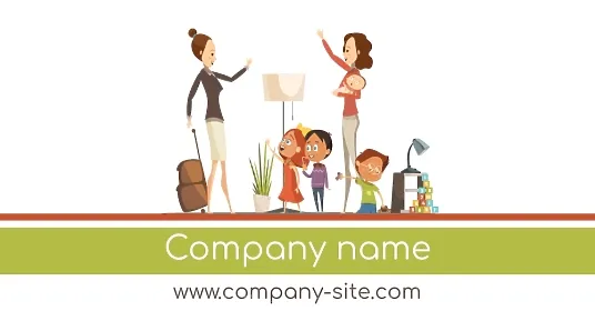 The business card template of the teacher