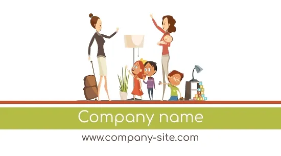 The business card template of the teacher