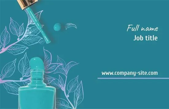 Template of a personal Euro business card of a manicure master