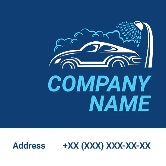 Car wash advertising banner template