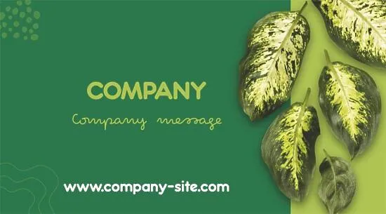Business card template for a botanist, florist, gardener