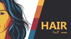 Hairdresser's business card template