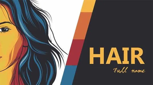 Hairdresser's business card template